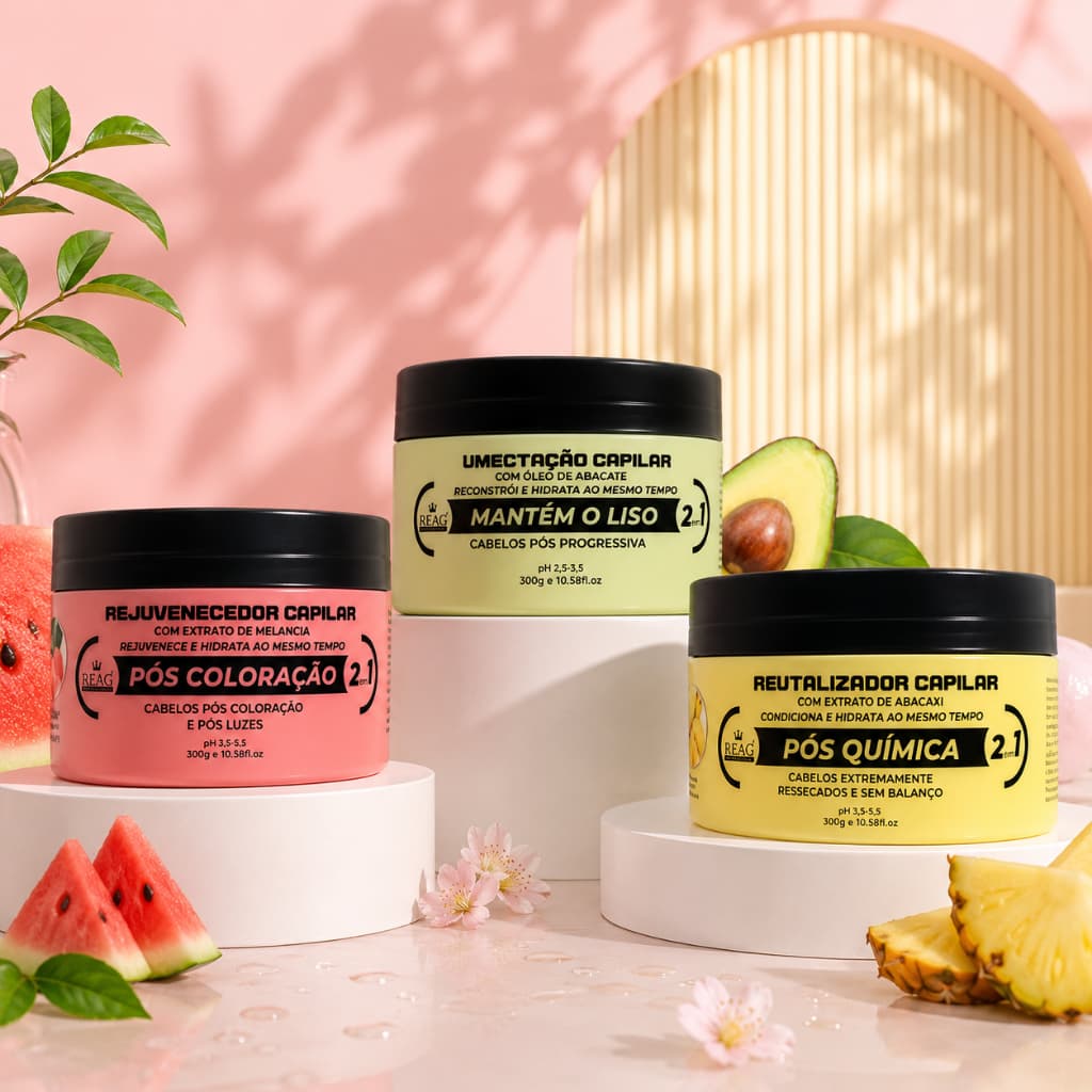 Kit Cronograma Capilar – Hidratação, Nutrição e Reconstrução - Reagliss