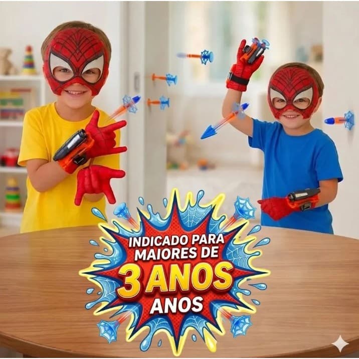 Luva Lança-Teia Homem-Aranha com Disparador