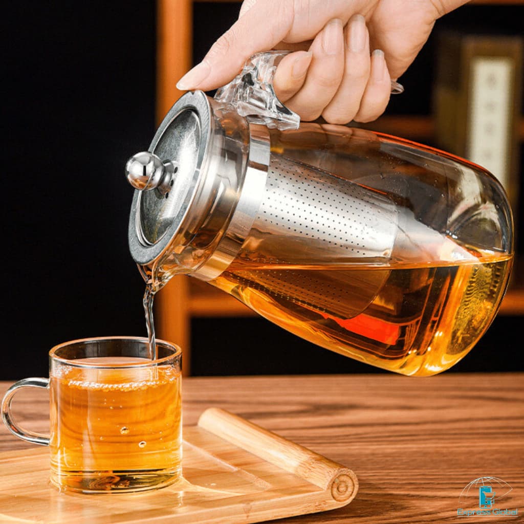 Chaleira Infusor De Vidro Para Chá Bule 350ml