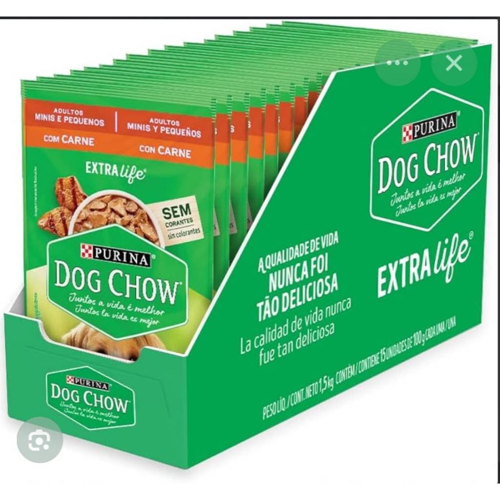 kit 6 Sache para Cachorro petisco  Purina Dog show sem corantes e conservantes