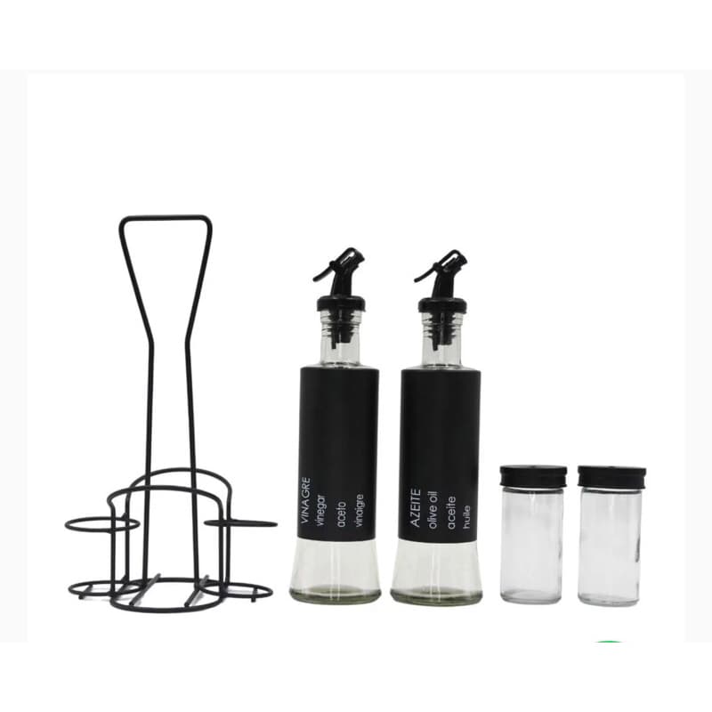 Galheteiro com Suporte 4 Peças Vidro belovidro