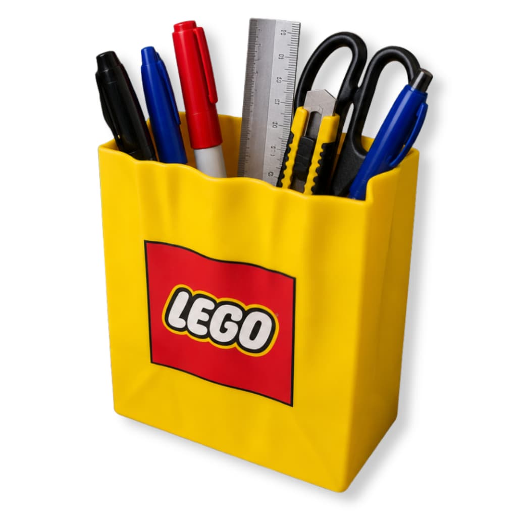 Porta Canetas Lápis Treco Objetos Lego Escritório Presente