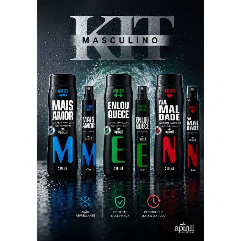 kit Sabonete íntimo mascolino mas perfume de cueca