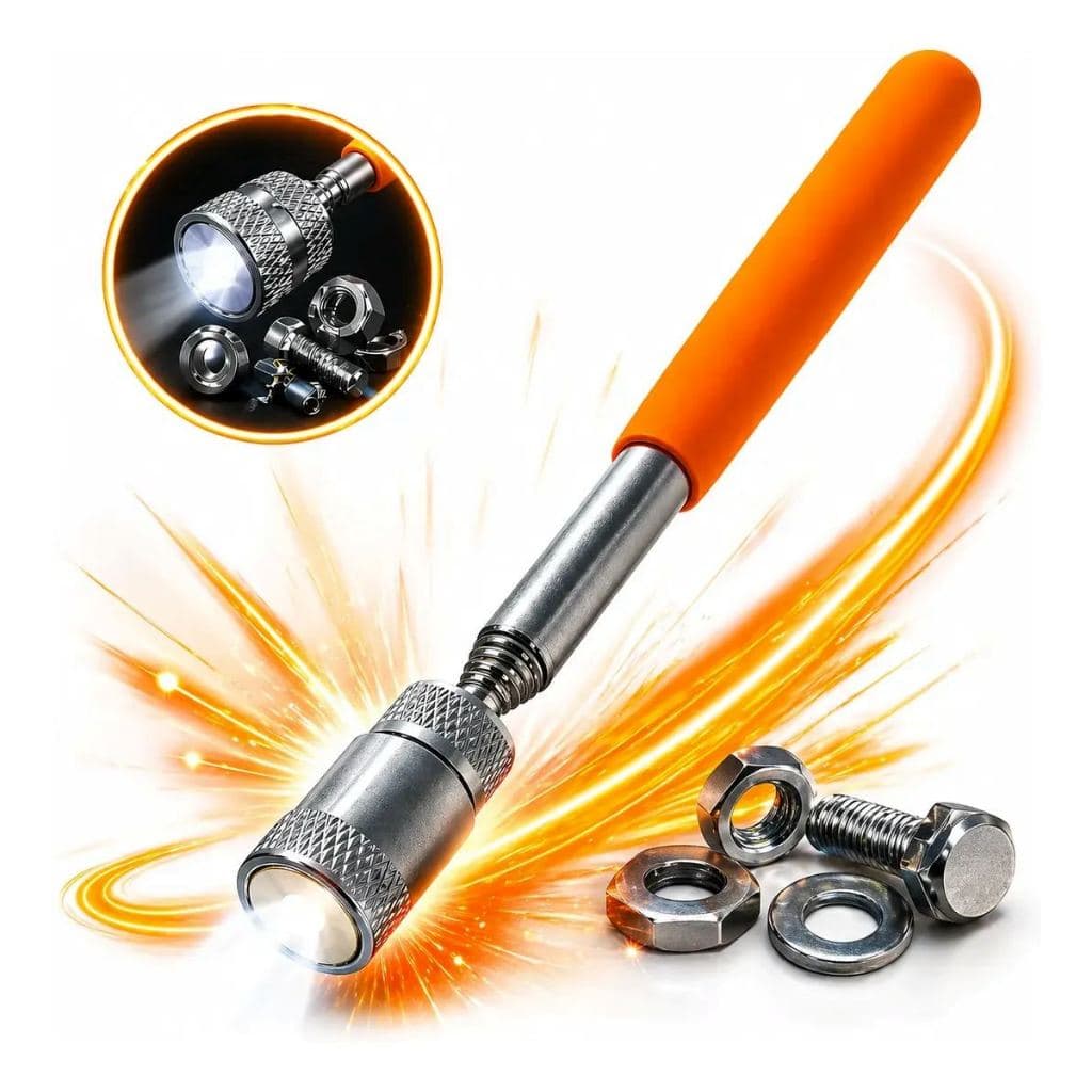 Caneta Imã Telescópico Magnético C/ Led Antena Pegador 80 Cm