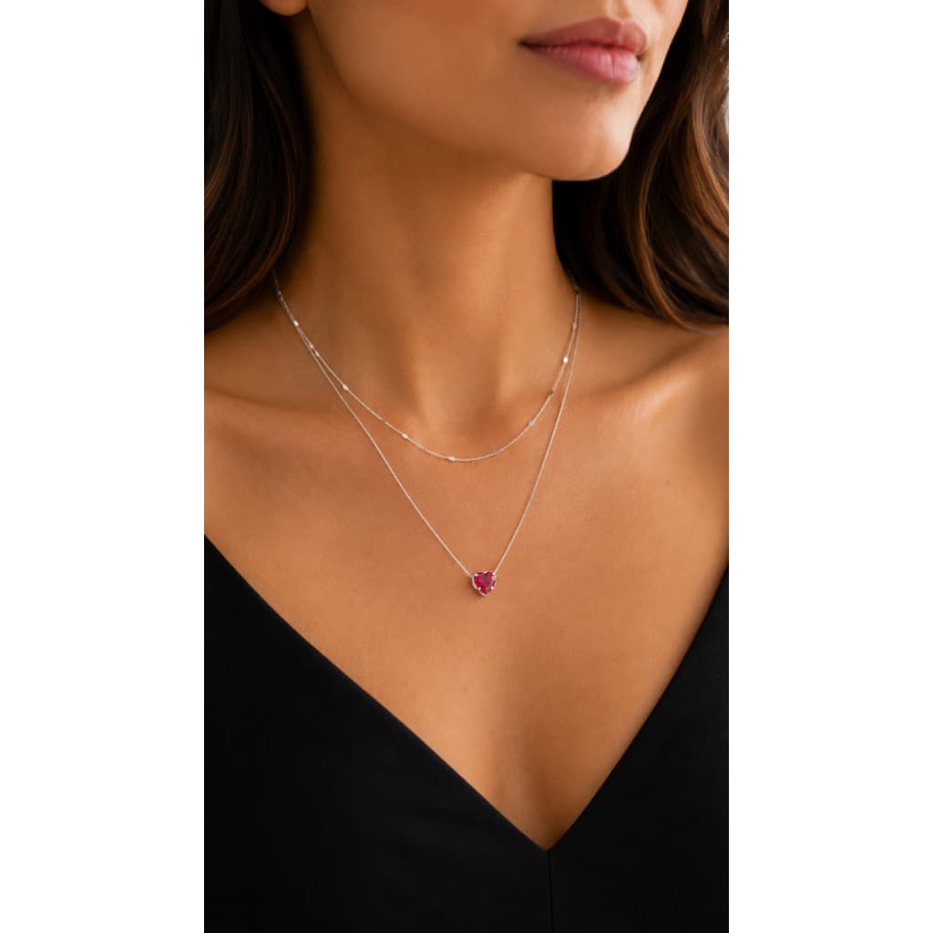 Colar Feminino Semijoia Banhada com 50 milésimos de Prata 925