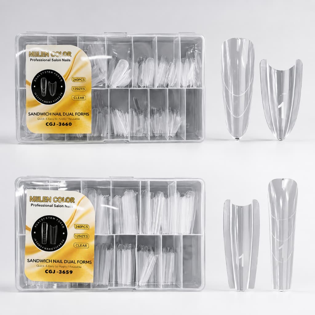 Moldes F1 Sanduíche Dual Forms Helen Color Caixa Com 240 Unidades - Bailarina, Almond e Quadrada
