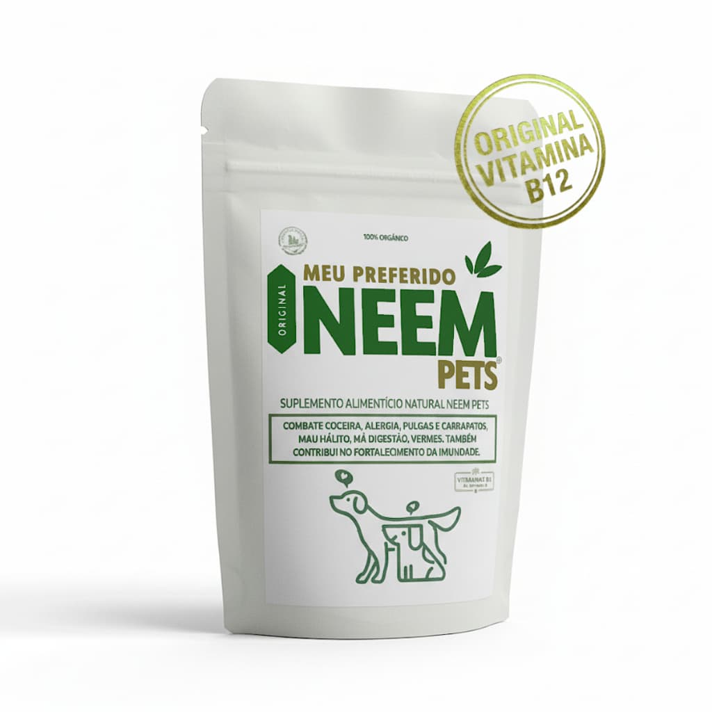 Suplemento Natural B12 Crescimento Muscular Saudável Pelo Forte Energia e Apetite + Preferido Neem Pet Original
