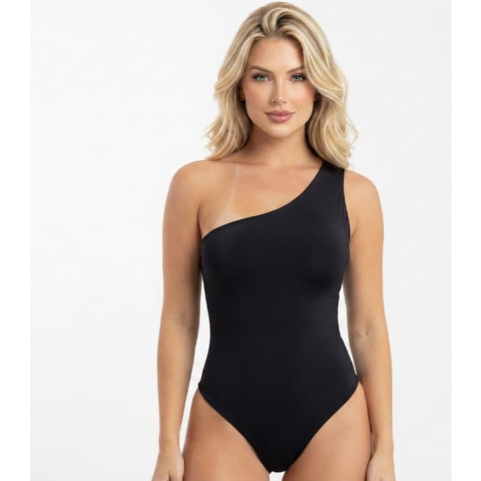 Kit 2 Body Feminino Um Ombro Só Suplex Premium Sem Manga Elegante Festa Casual