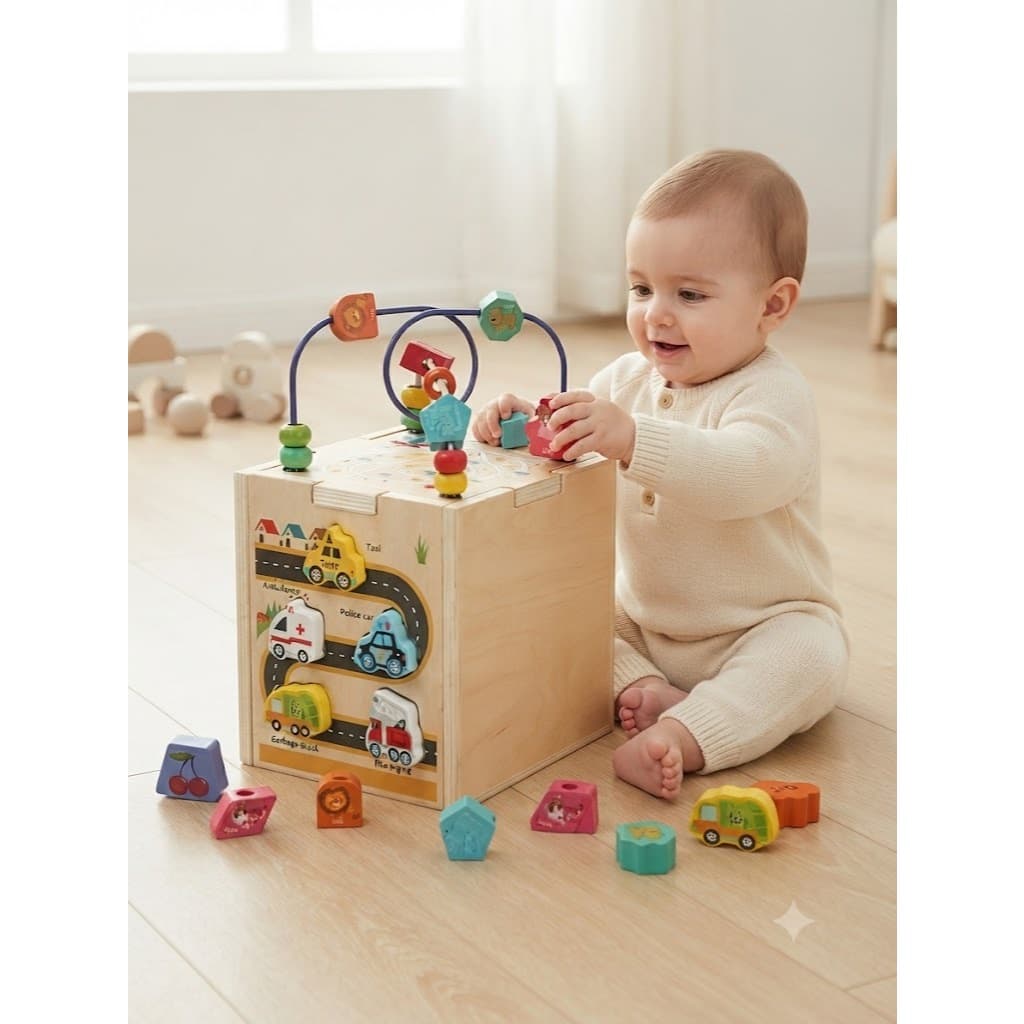 Cubo Sensorial Coordenação Atividade Educativo Montessori
