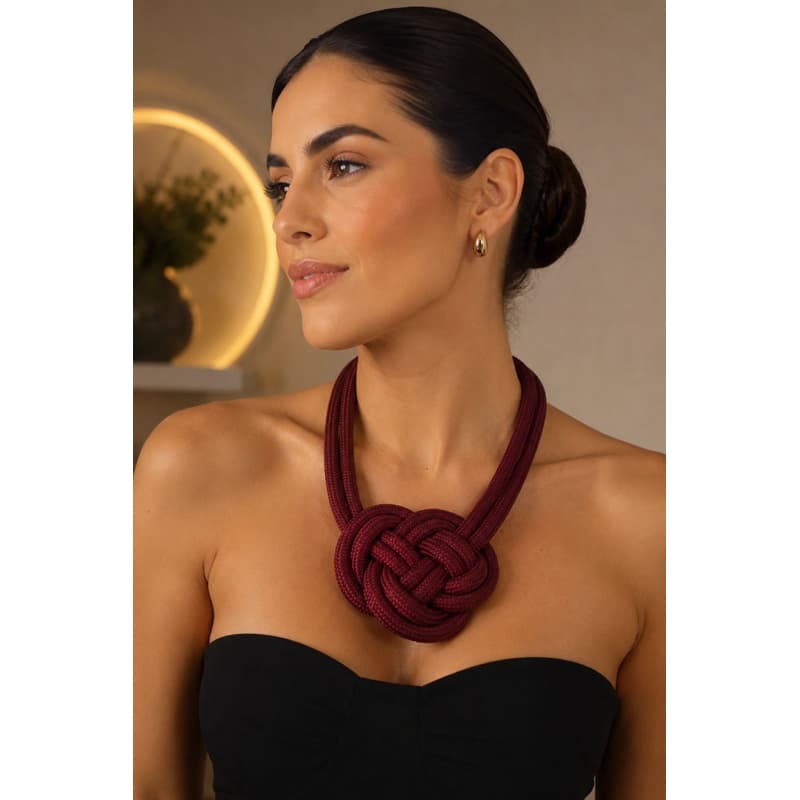 Colar De Corda Náutica Em Nó Transçado Coleção Outono Elegantes