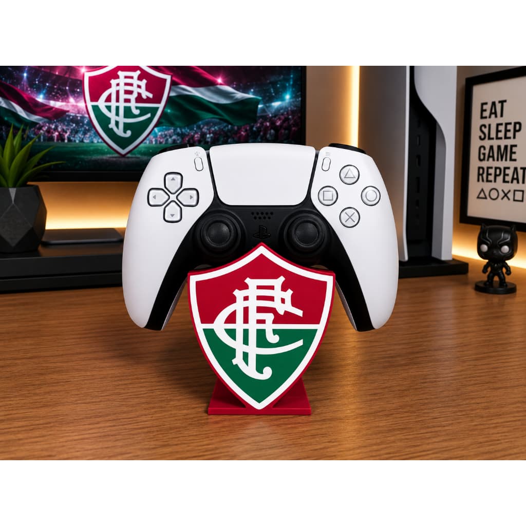 Suporte Controle PS5 Escudo Time Futebol Fluminense
