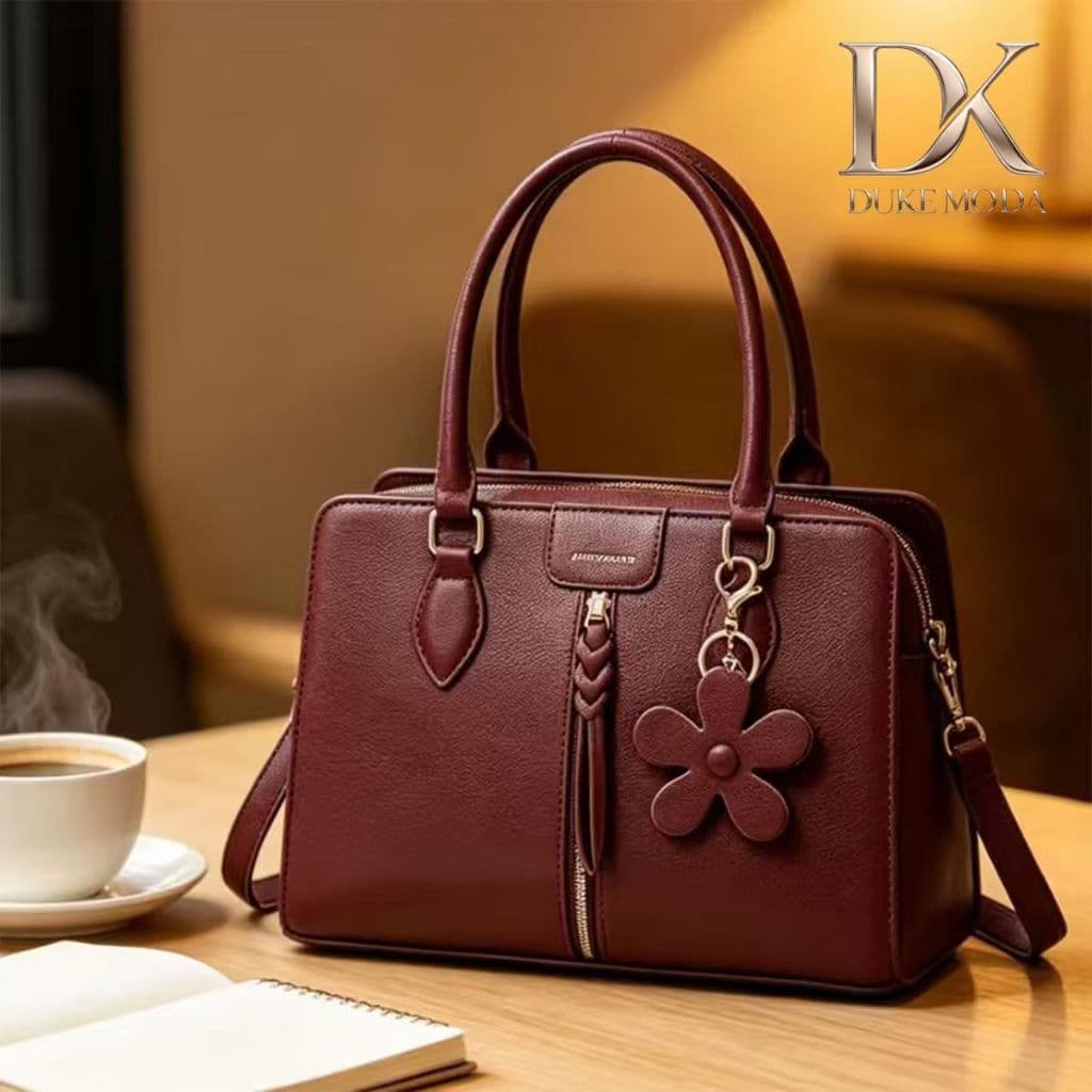 DUKE Bolsa Premium com Pingente Decorativo, Surpreenda com um Presente de Qualidade para Mãe, Namorada ou Amiga AM006