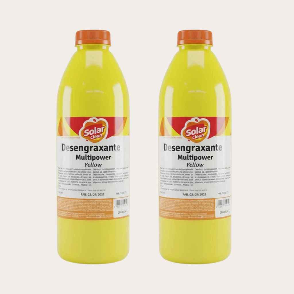 Kit 2 Desengraxante Multipower Solar Clean Yellow 1 Litro