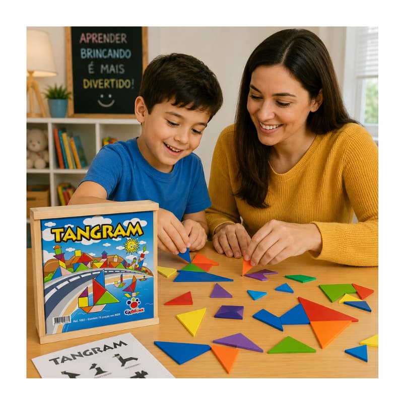 Tangram 70 Peças em MDF – Diversão que Desenvolve a Inteligência!