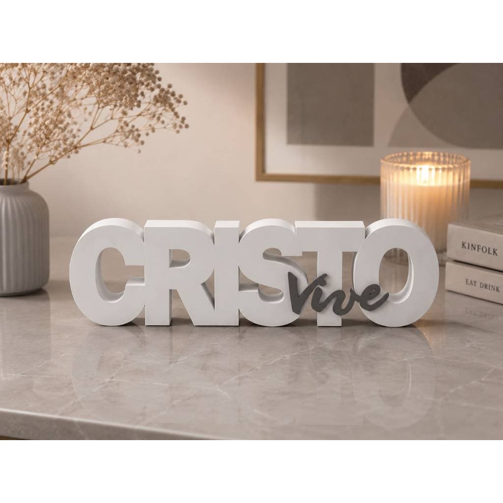 Letreiro Decorativo Mesa Cristo Vive