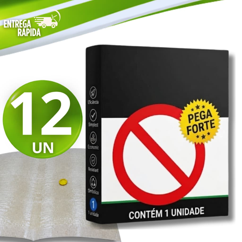 Kit12 Adesivos Cola Eficaz Proteção Pr@gas  Doméstica Comercial Organização de Ambientes Internos