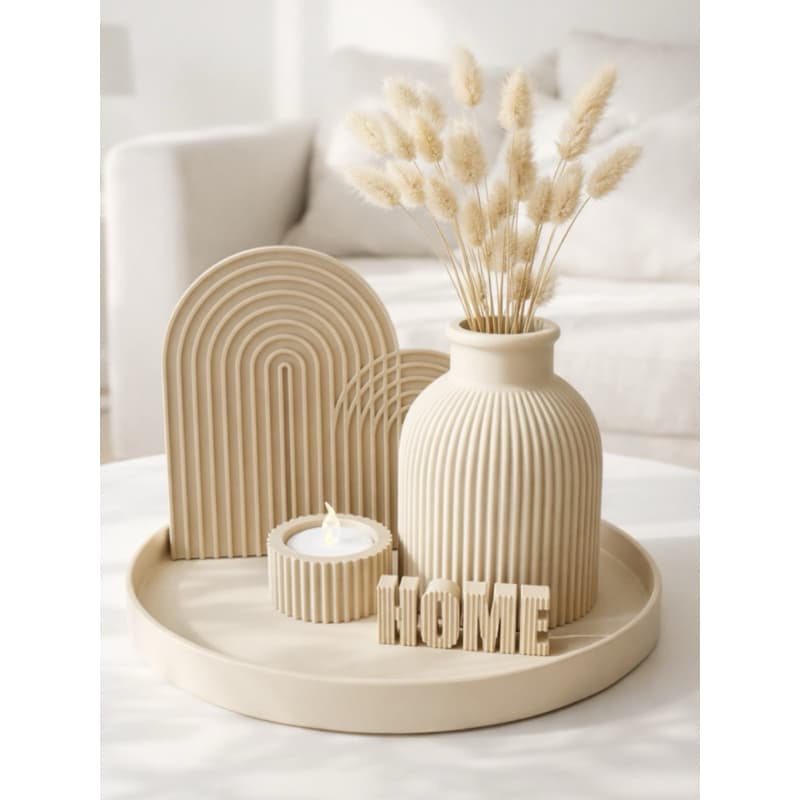✨ Kit Decorativo Home – Impressão 3D | Design Moderno e Minimalista