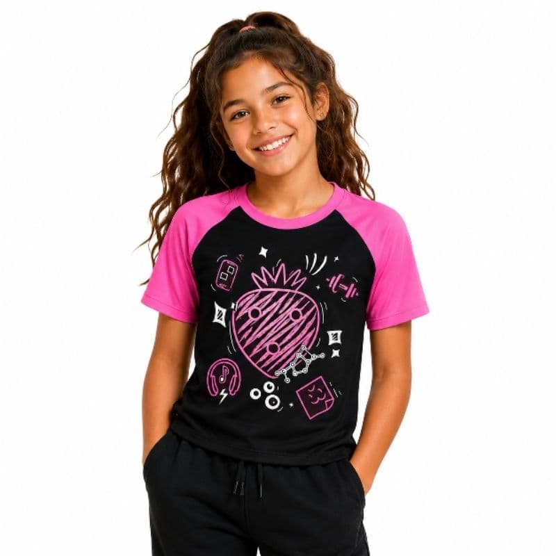 Camisa da Margo Morango Mundo Torajo Camiseta da nova integrante Blusa preta da Margo Mundo Torajo