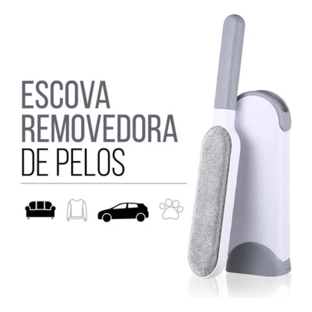 Escova Tira Pelos Pet Reutilizável | Removedor de Pelos para Roupas e Sofá
