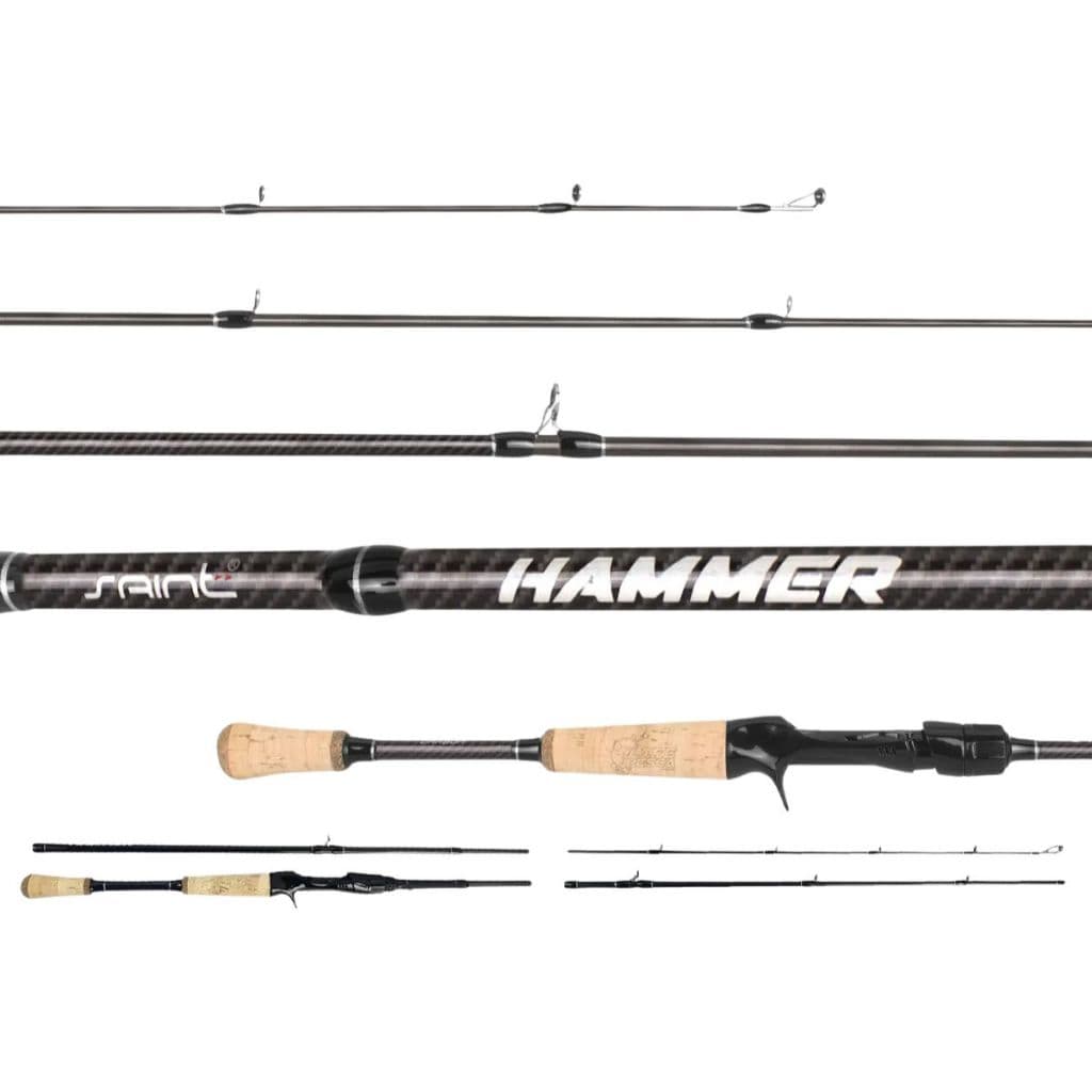 Vara de Pesca para Carretilha Saint Hammer 1,73M 20Lbs 4 Partes