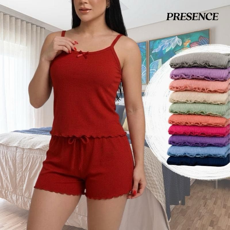 Kit 4 Pijama Baby Doll Short Doll Feminino Em Suede