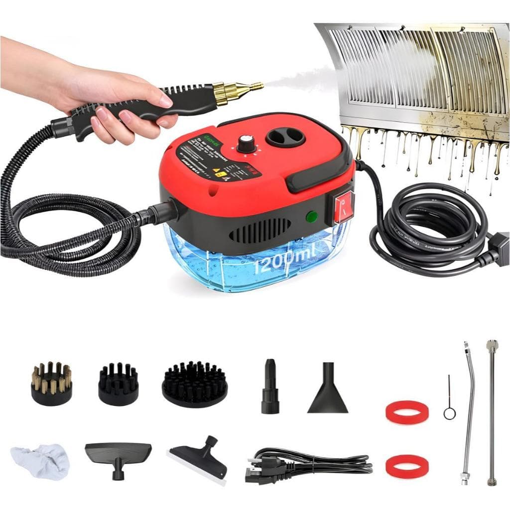 Limpador a Vapor Portátil 2500W Multiuso 6 Níveis de Vapor para Limpeza de Casa, Cozinha, Banheiro e Carro