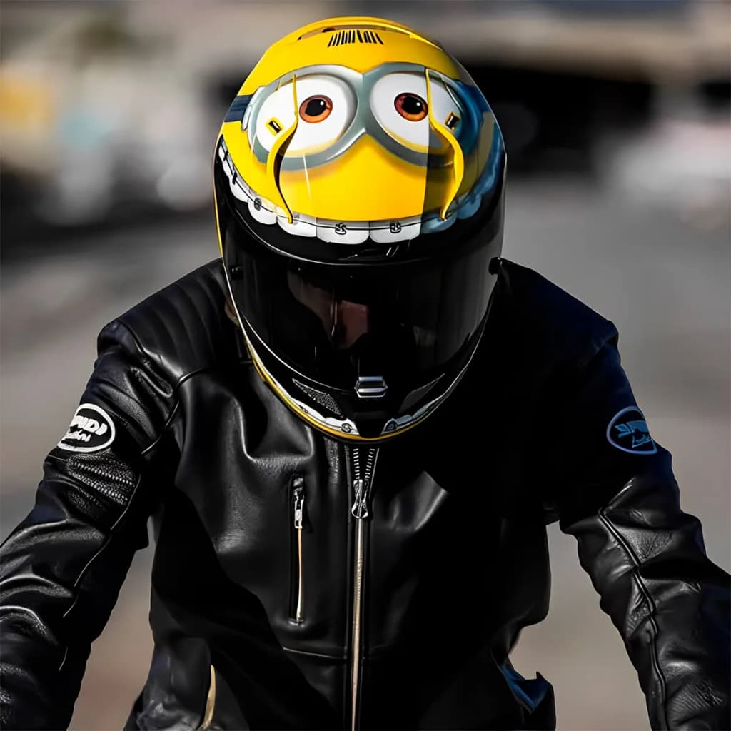Capacete HJC RPHA 11 Minions Otto Amarelo Capacete Moto Integral Esportivo Alta Performance Original Premium