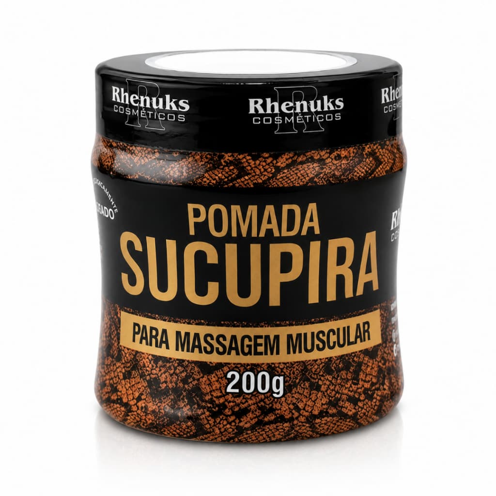 Kit Pomadas Sucupira Rhenuks 200g Massageadora Corporal Conforto Muscular