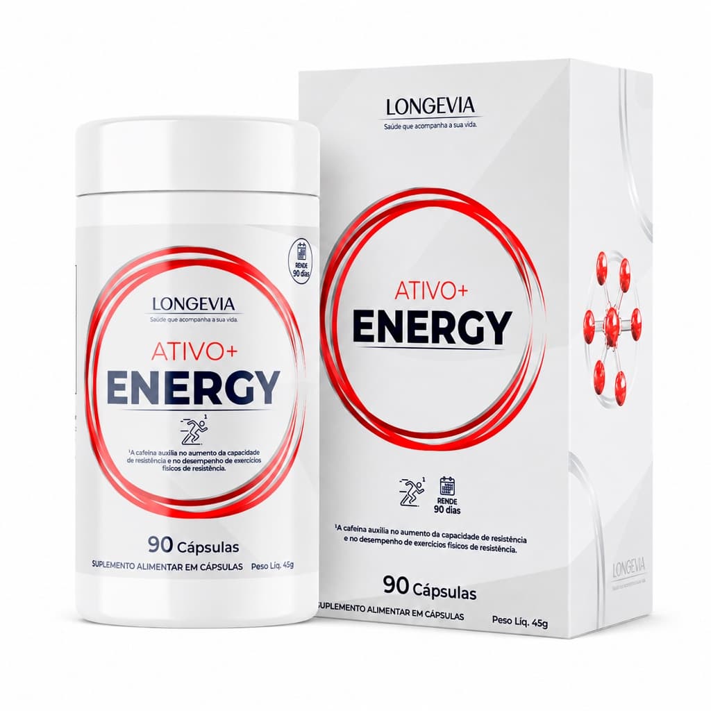 Termogênico Cafeína 200mg Energy 90 Cápsulas Longevia