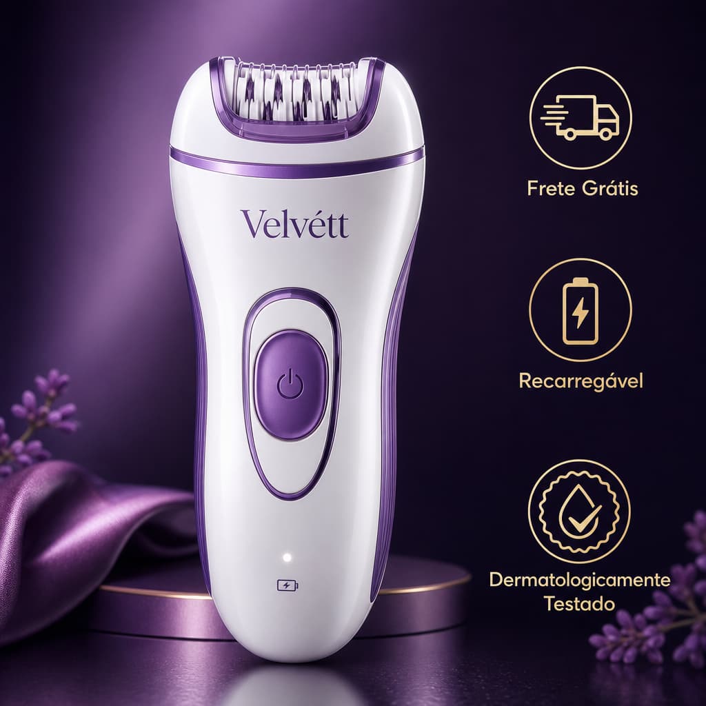 Removedor de Pelos Elétrico Recarregável [Sem Dor] Depilador Rosto e Corpo - Velvétt