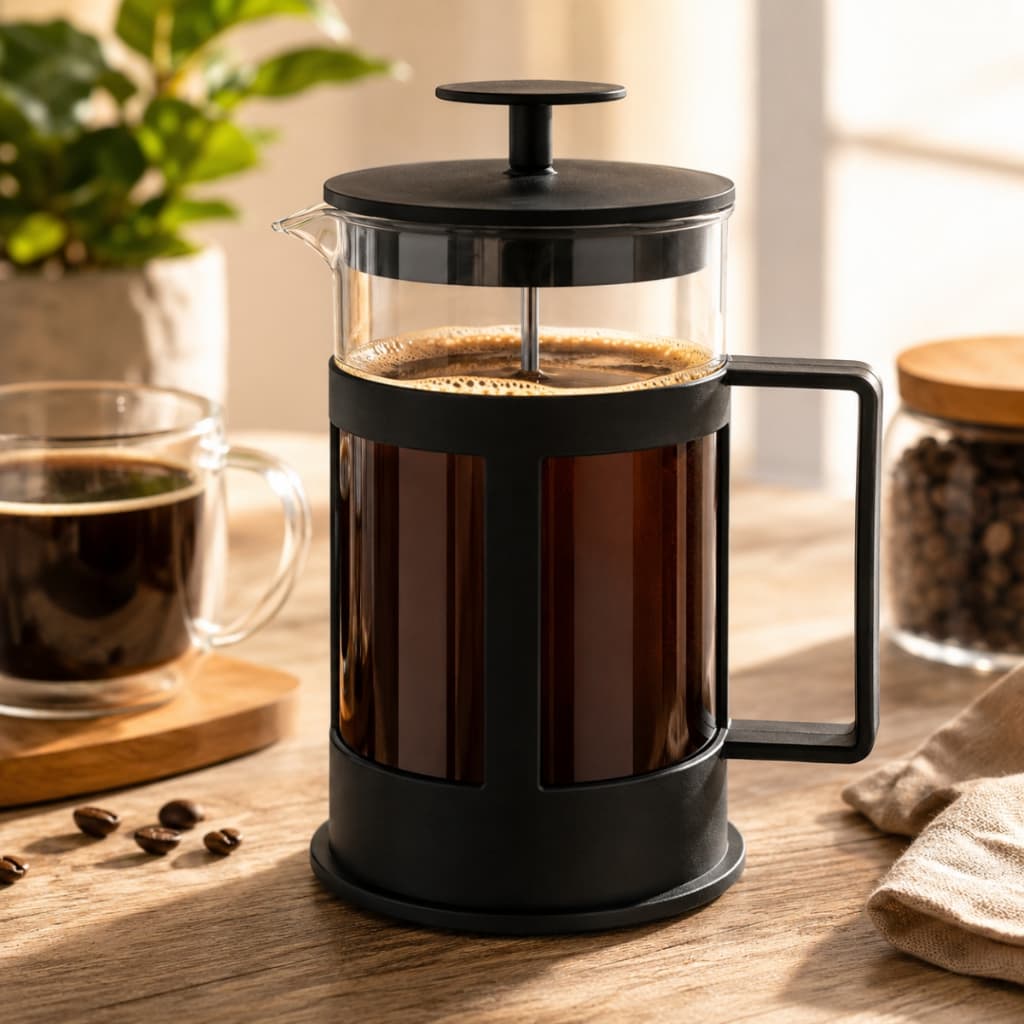 cafeteira de prensa francesa  cafe gourmet alta qualidade mais saboroso