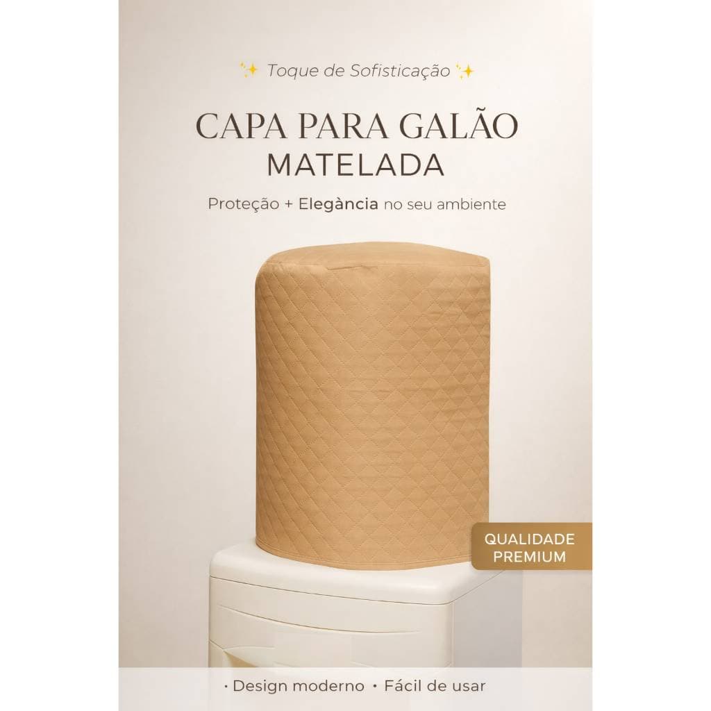 Capa para Galão de Água 20 Litros Matelada Protetora Decorativa em Poliéster Promoção