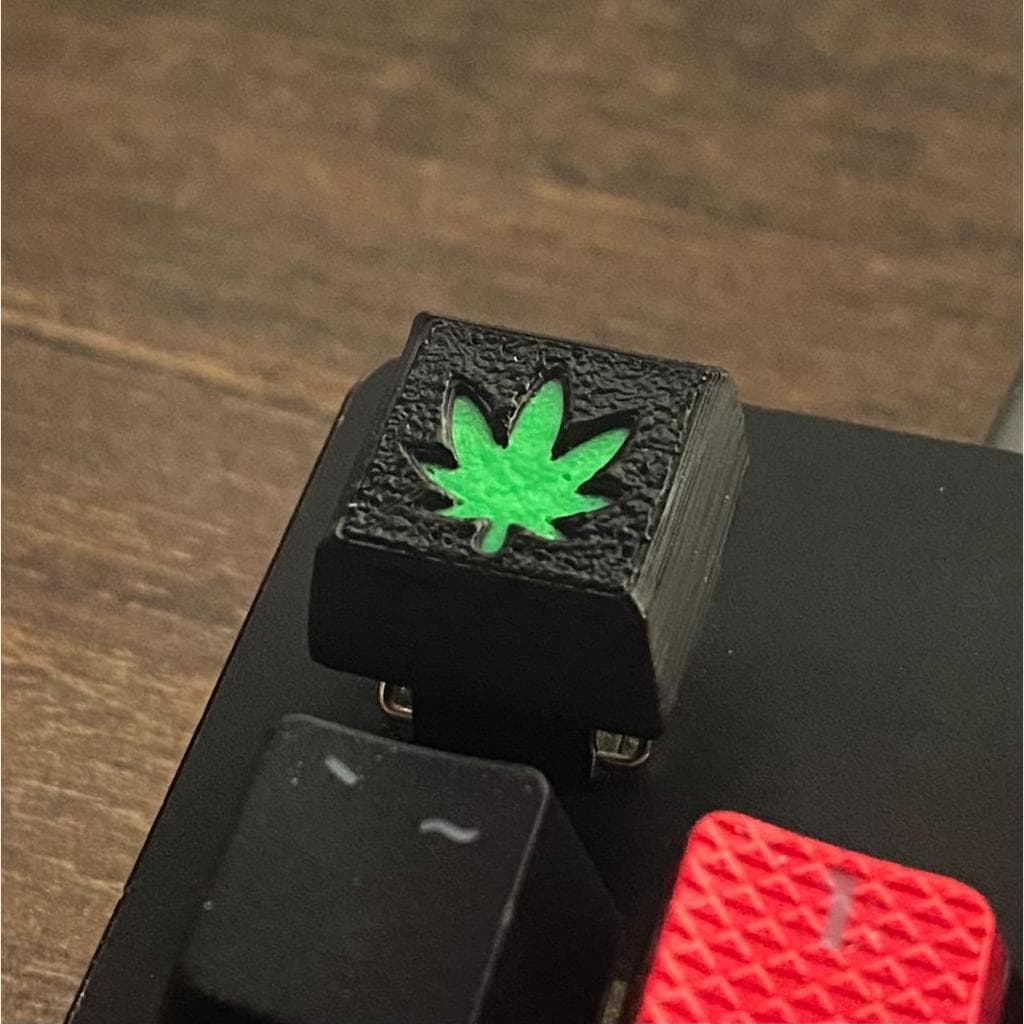Keycap Weed Verde 4:20 Marijuan Cherry MX Teclado Mecânico Gamer Geek