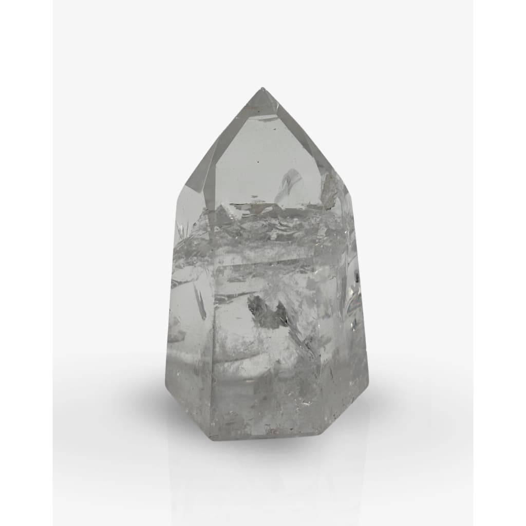Ponta De Cristal Quartzo Pedra Polida Gerador Natural