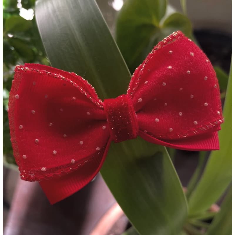 Laço vermelho | Laço luxo | Acessório para cabelo | Presilha bico de pato
