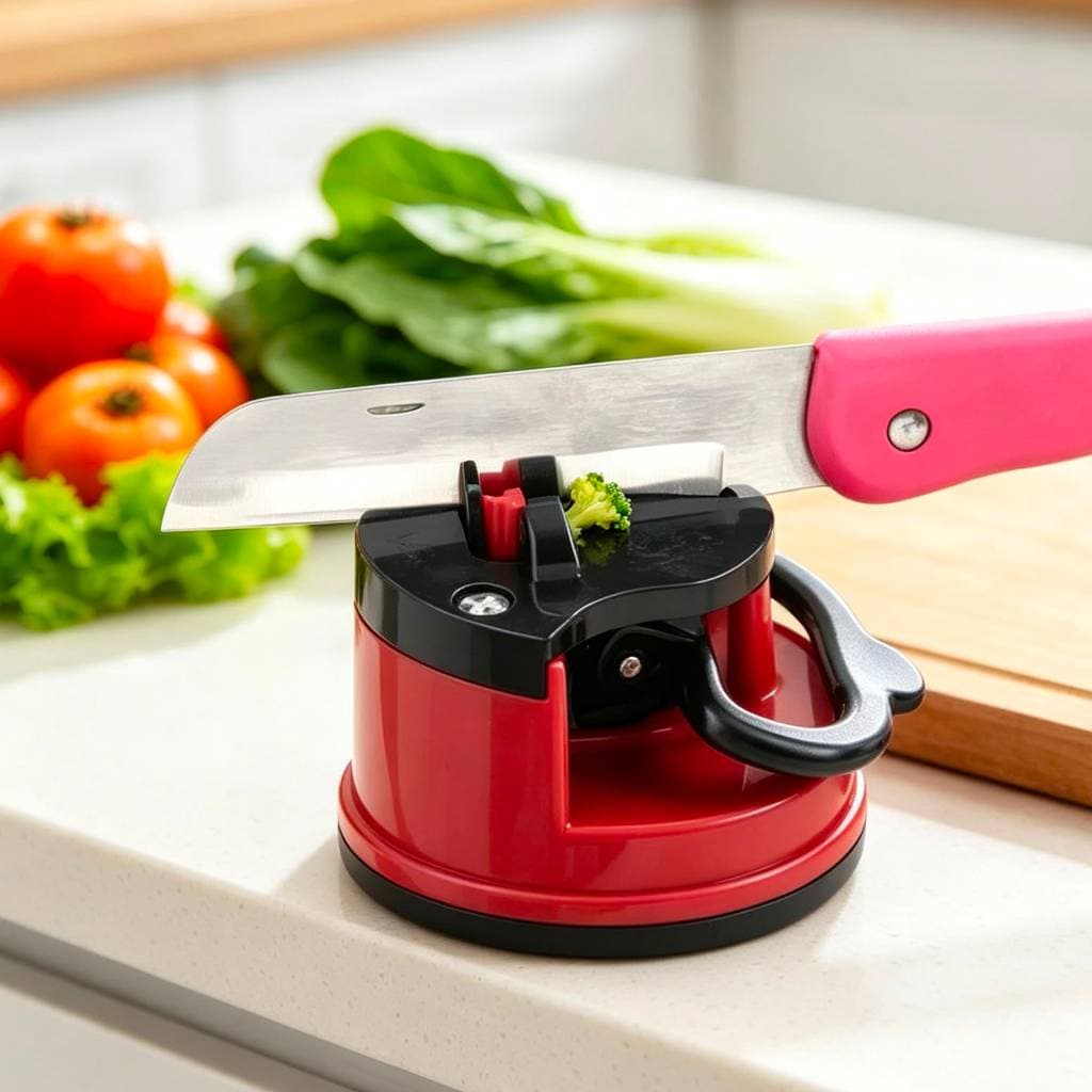 1/2 Uns Afiador de Facas Profissional com Ventosa Afiador de Facas e Tesouras Multiuso Amolador de Facas Cozinha Rápido