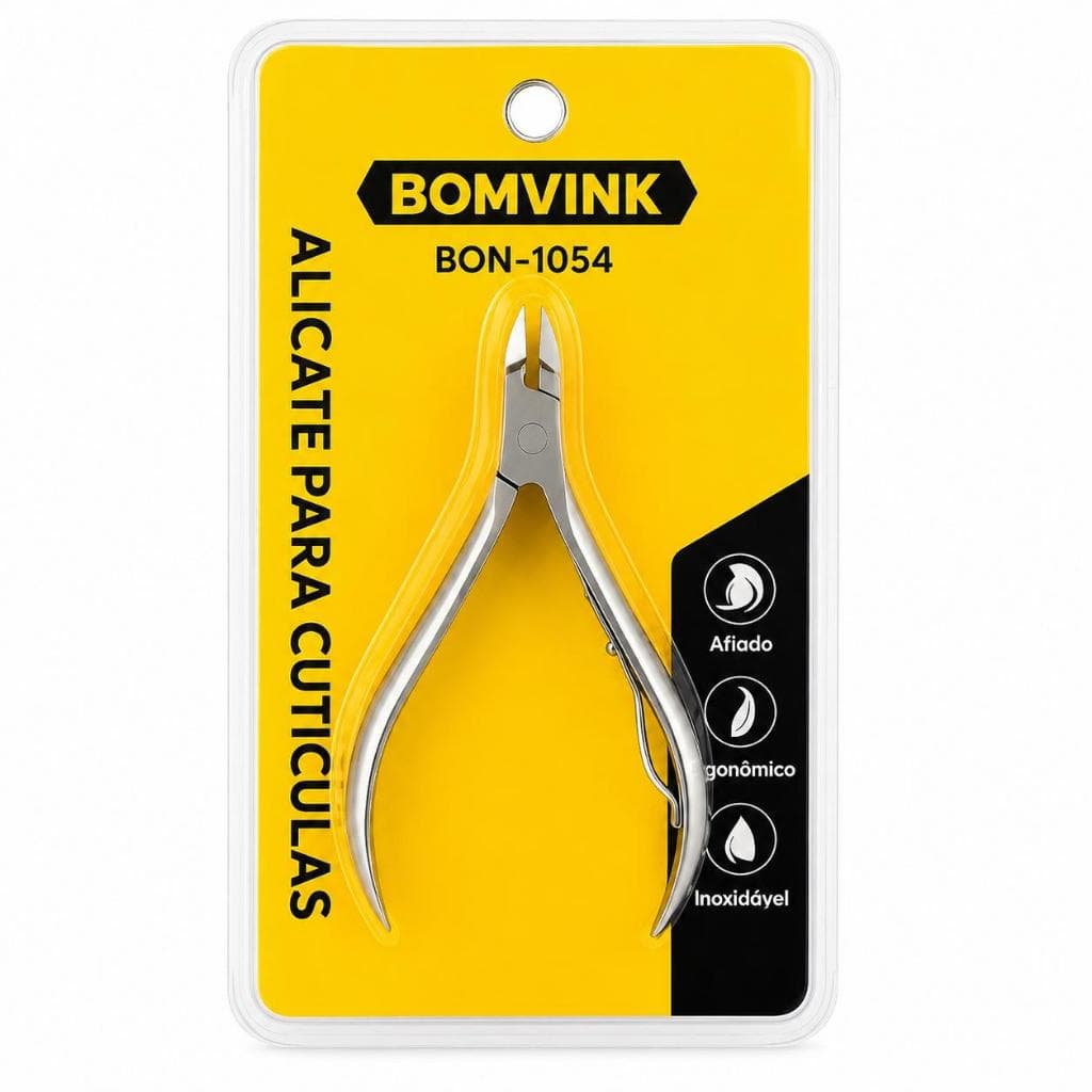 Alicate Para Cutículas Profissional Aço Inox Afiado Precisão Mola Externa Manicure Pedicure 9,5cm