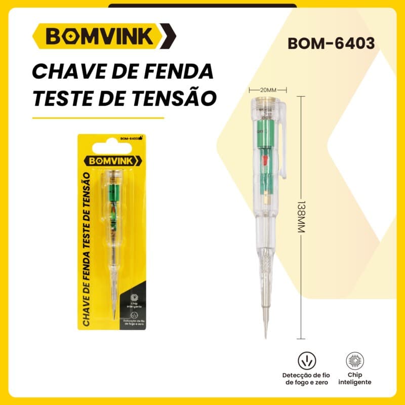 Chave de Fenda Teste de Tensão  BOM-6403
