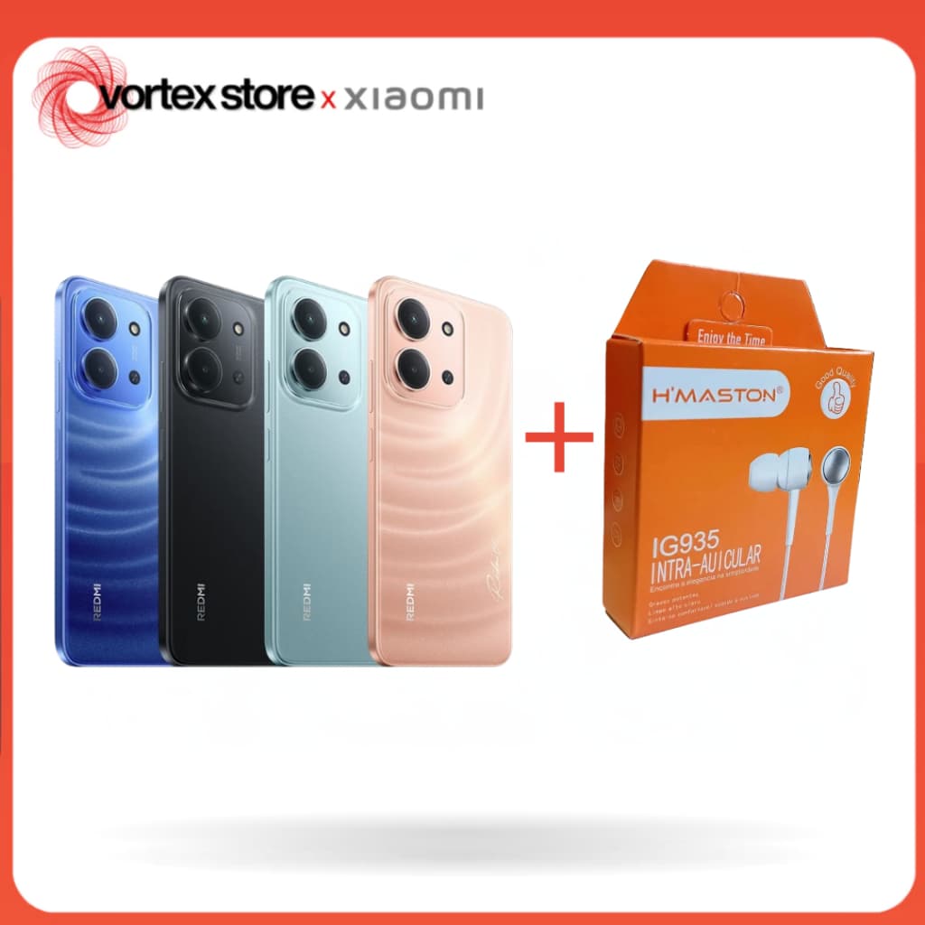 Redmi 15C 4G, Versão Global, Processador, Hélio G81-Ultra, Câmera 50MP, Bateria 6000mAh, Kit: celular + fones de ouvido