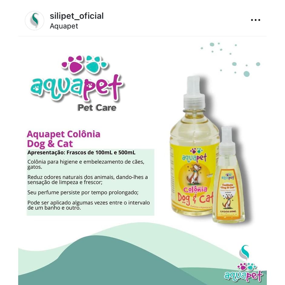 Colônia Perfume Dog&Cat Aquapet 100Ml