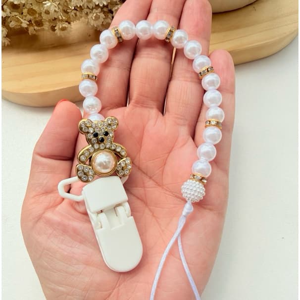 Prendedor de chupeta Urso personalizado Tema Urso Menino