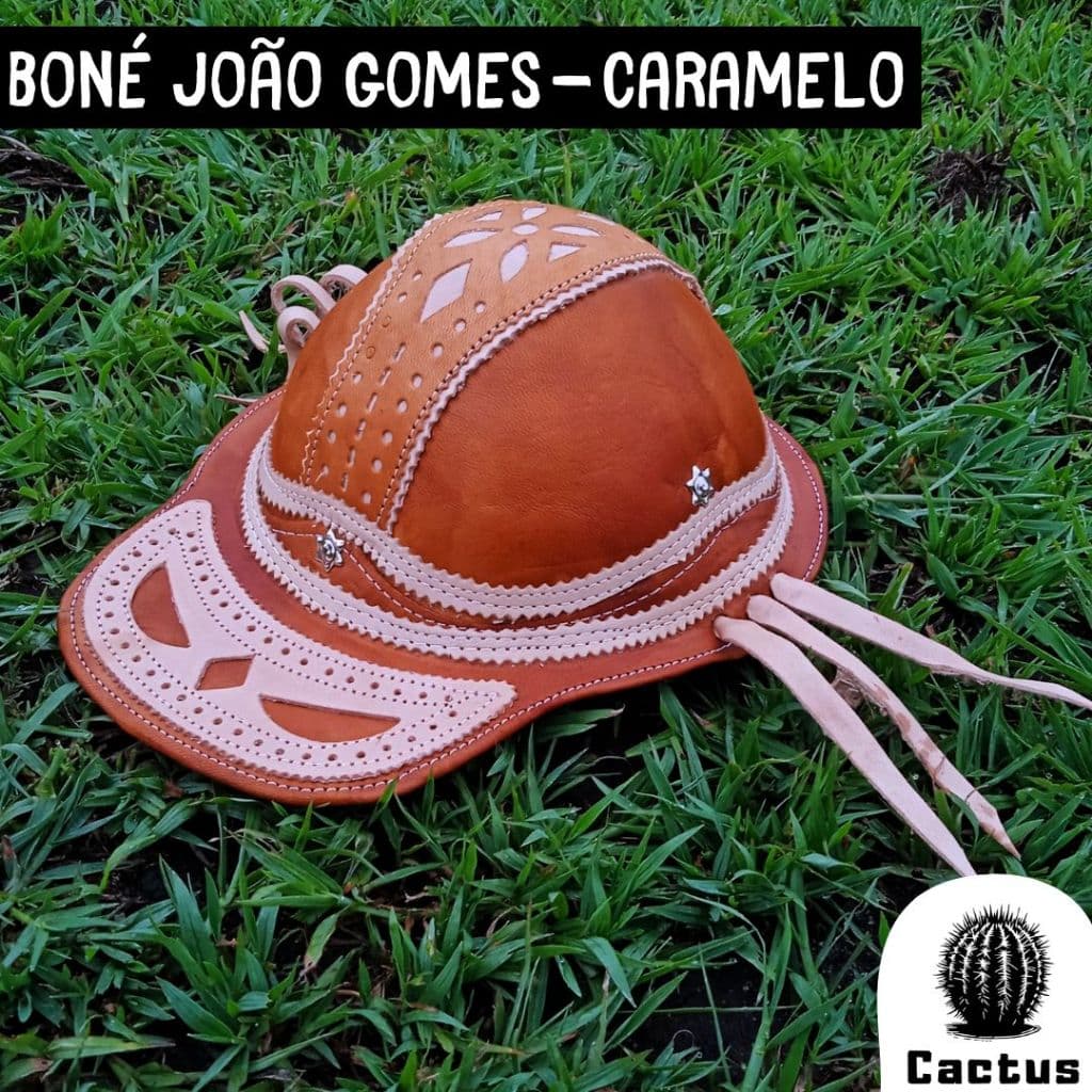 Chapéu Boné de couro João Gomes Pernambuco Ajustável Artesanato Nordestino feito 100% a mão São João