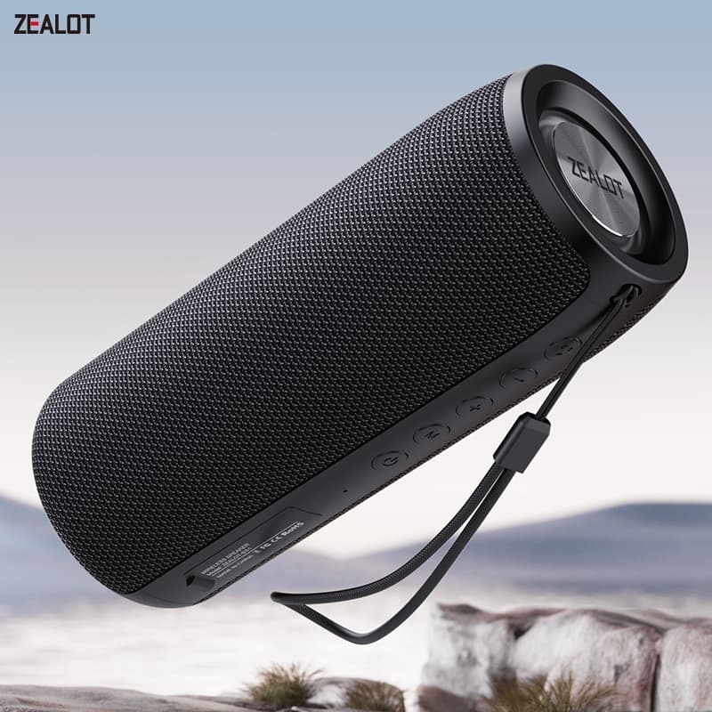 ZEALOT S51 Alto-falante Bluetooth 16W TWS IPX4 USB-C Som Forte Ideal para Festa Churrasco e Jogos de Futebol