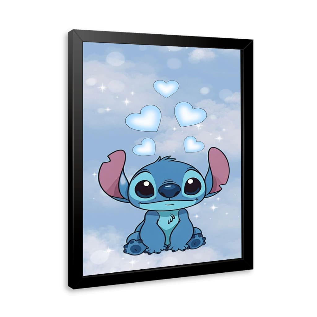 Quadro Decorativo Stitch Fofo Sem Molduras Quarto Infantil Menino Menina Decoração Premium