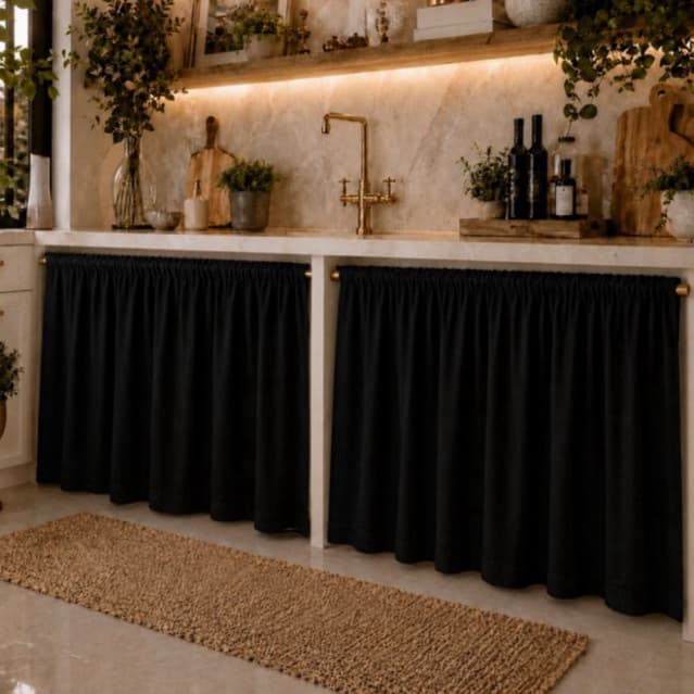 Cortina de Pia 4,00 x 0,80cm Tecido Oxford Decoração de Cozinha