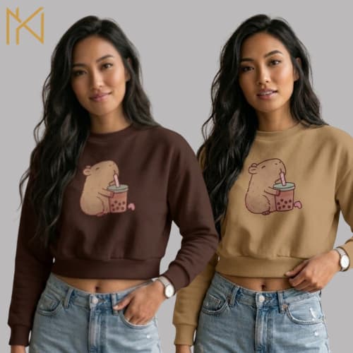 Cropped Moletom Feminino Estampado DTF, Cores e Estampas a escolher! NAYKLÊ
