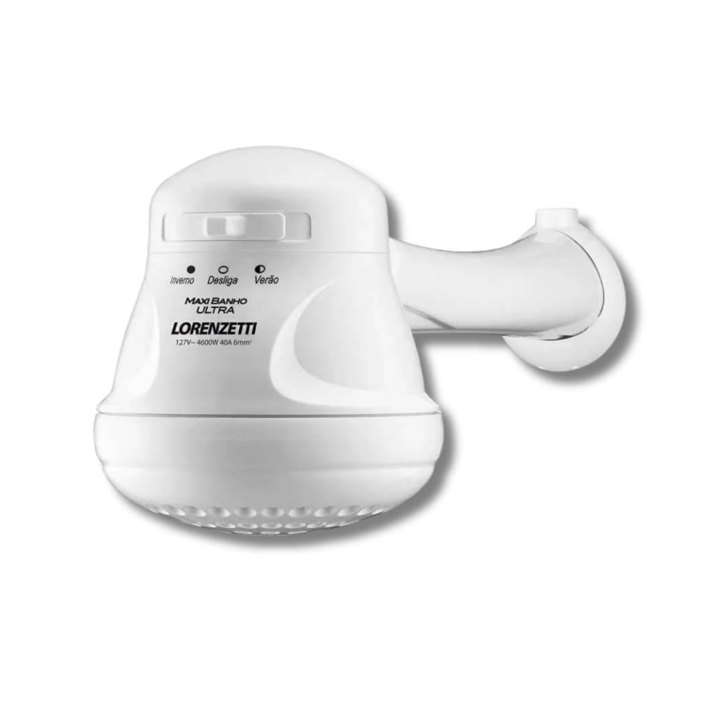 Chuveiro Ducha Maxi Banho Ultra Branco 3 TP C/ Cano 5500W 220V Lorenzetti