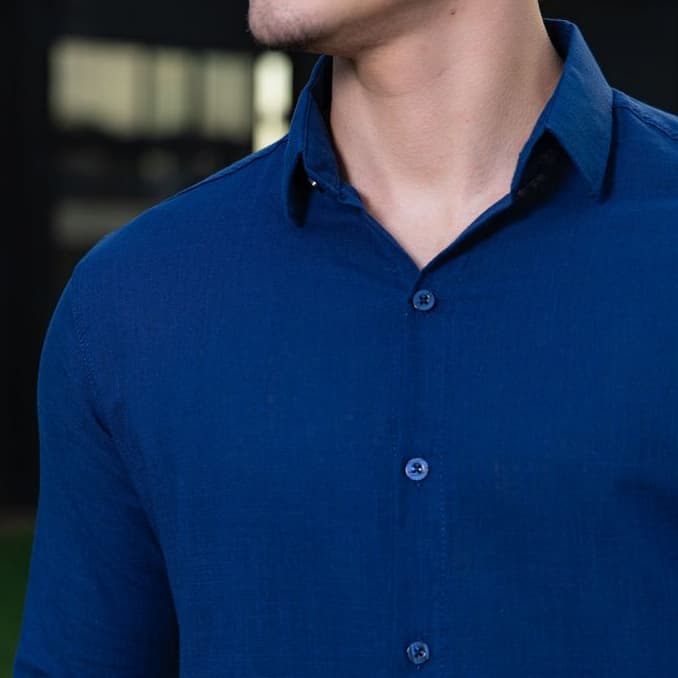 Camisa Social Masculina Manga Longa Slim Fit Premium Trabalho Executivo Casual