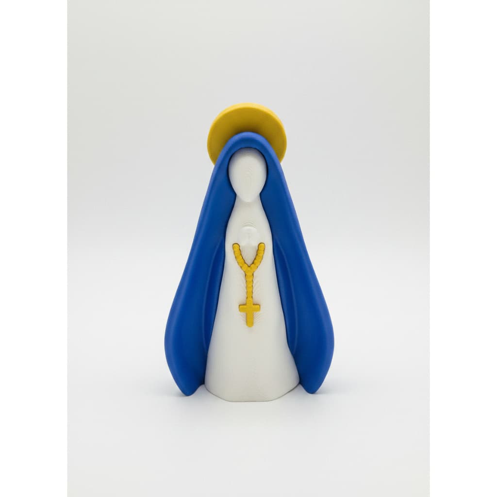 Escultura Decorativa Nossa Senhora com Manto Azul