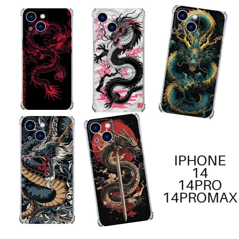 Capinhas de Celular TPU Iphone 14 Iphone 14 Pro 14 Pro Max Dragão Japonês Estilo Anti-Impacto Proteção Cases Capas
